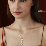 Stainless Steel Zircon Necklace For Women Chain Choker Jewelry