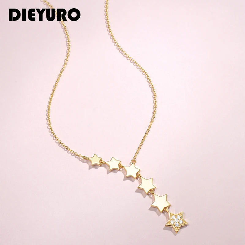 Stainless Steel Zircon Necklace For Women Chain Choker Jewelry