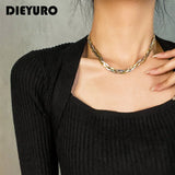 Titanium Steel Hand Braided Snake Chain Choker for Women