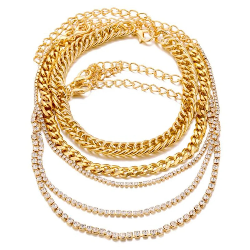 Vintage Snake Chain Anklet Bracelet Beach Jewelry