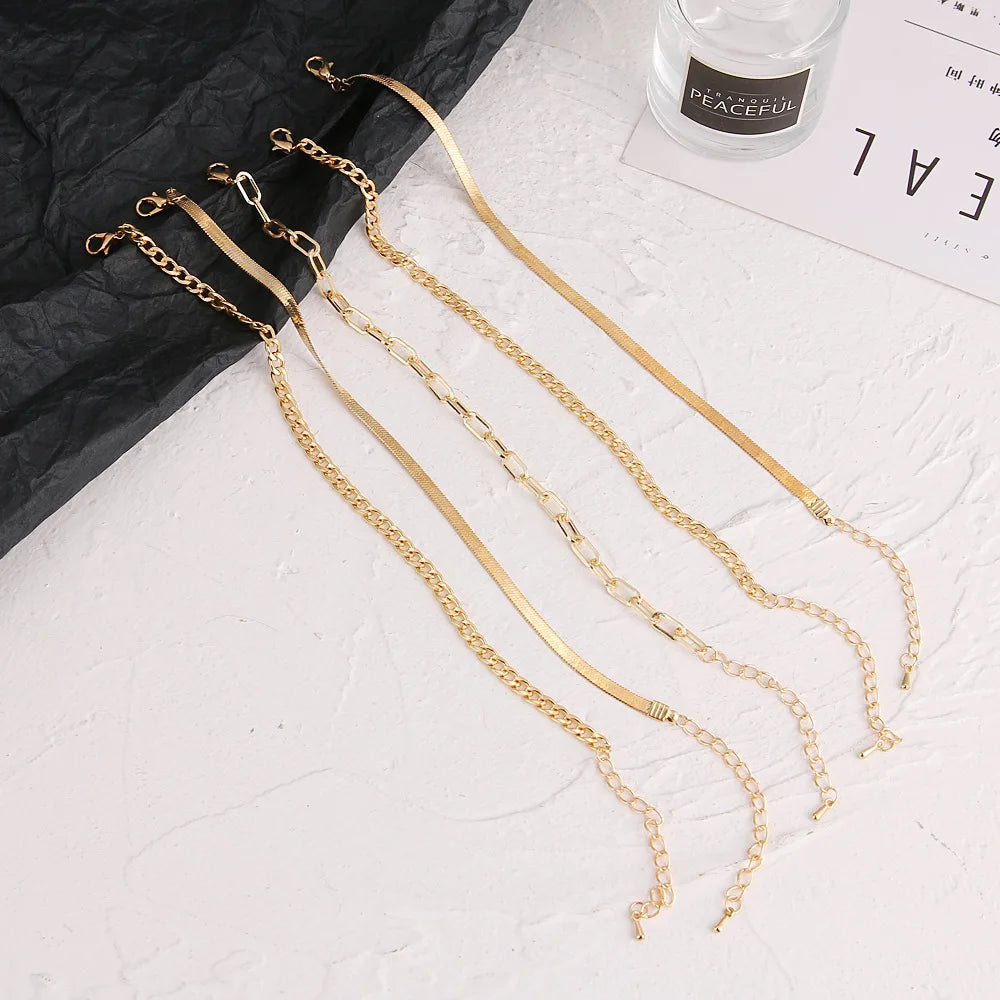 Vintage Snake Chain Anklet Bracelet Beach Jewelry