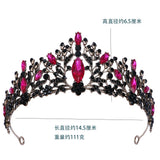 Baroque Crystal Tiara Crown Vintage Bridal Bride Rhinestone Crown