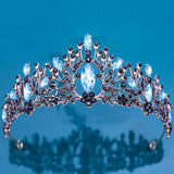 Baroque Crystal Tiara Crown Vintage Bridal Bride Rhinestone Crown