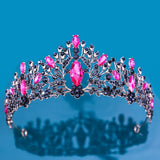 Baroque Crystal Tiara Crown Vintage Bridal Bride Rhinestone Crown
