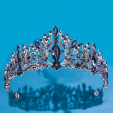 Baroque Crystal Tiara Crown Vintage Bridal Bride Rhinestone Crown