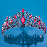 Baroque Crystal Tiara Crown Vintage Bridal Bride Rhinestone Crown