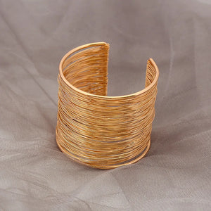 Vintage Silver Punk Wide Cuff Bangles for Men Women