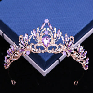 Crystal Tiara Crown Girls Women Party Wedding Rhinestone Bridal Hair Jewelry