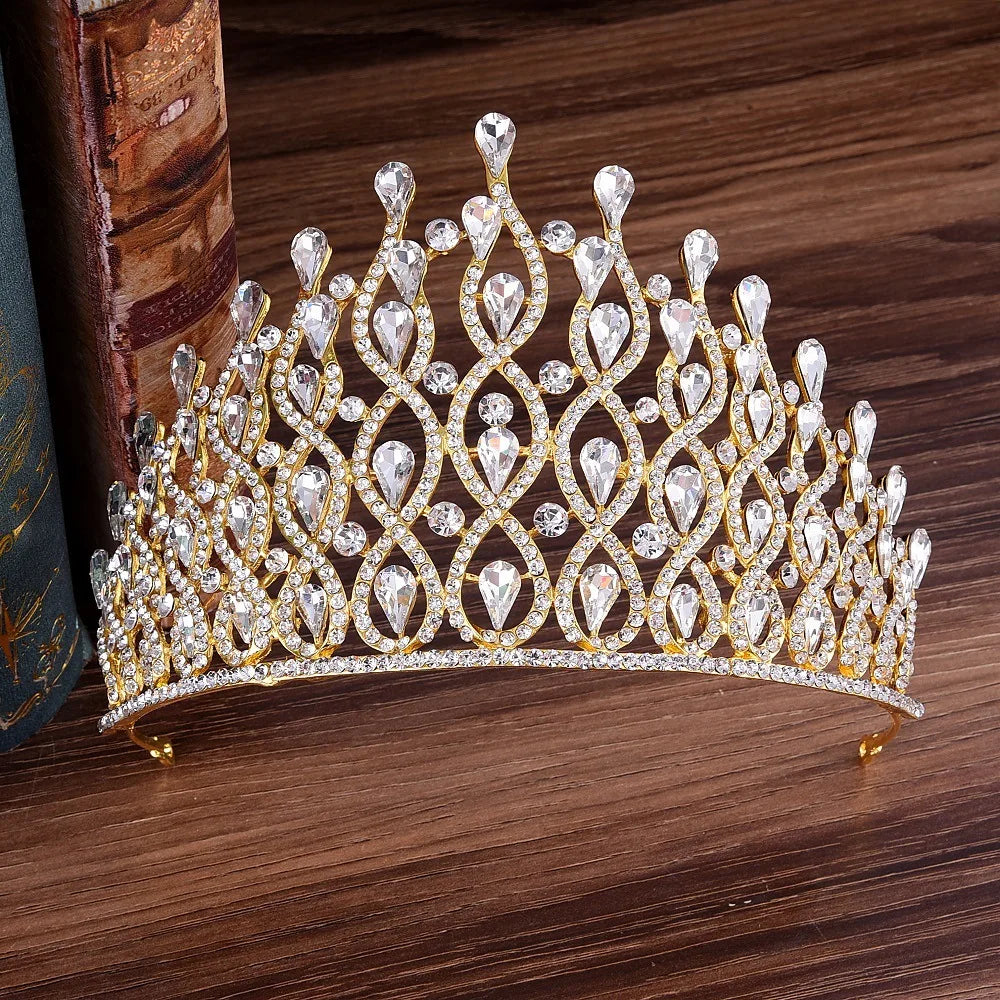 Baroque Wedding Crown Crystal Bridal Tiaras Headbands Hair Accessories