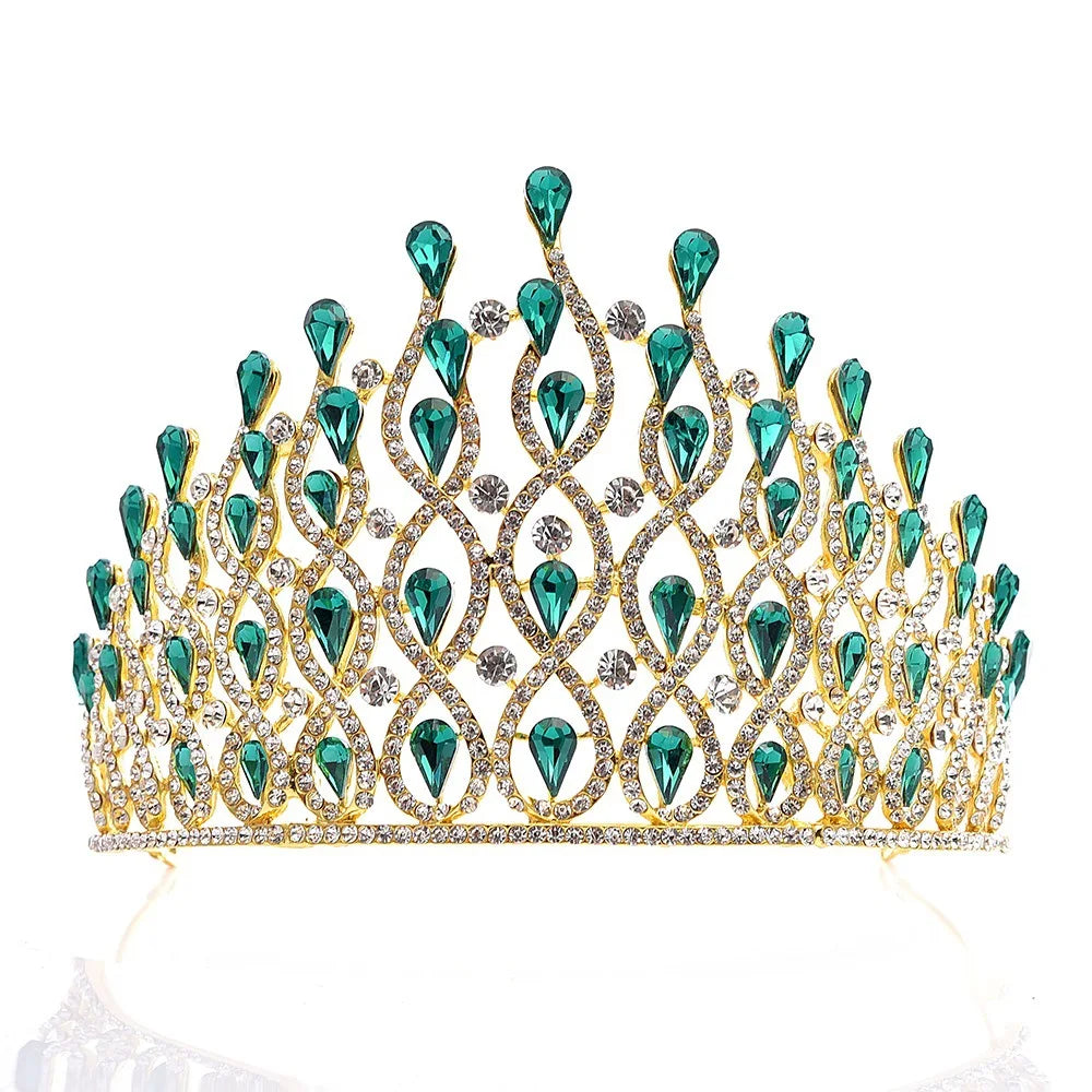 Baroque Wedding Crown Crystal Bridal Tiaras Headbands Hair Accessories
