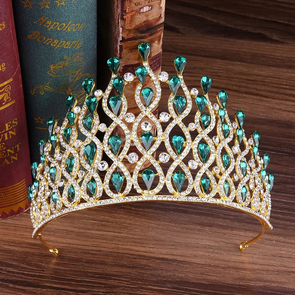 Baroque Wedding Crown Crystal Bridal Tiaras Headbands Hair Accessories