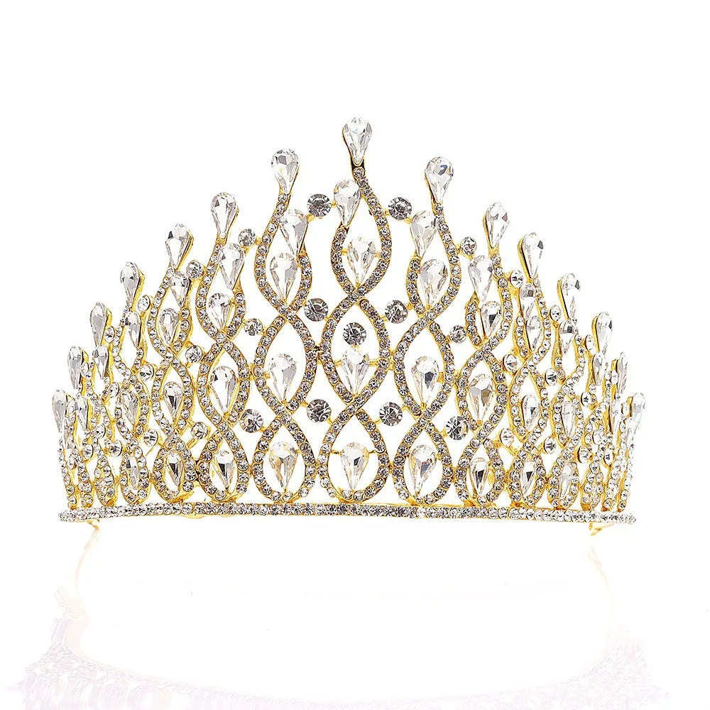 Baroque Wedding Crown Crystal Bridal Tiaras Headbands Hair Accessories