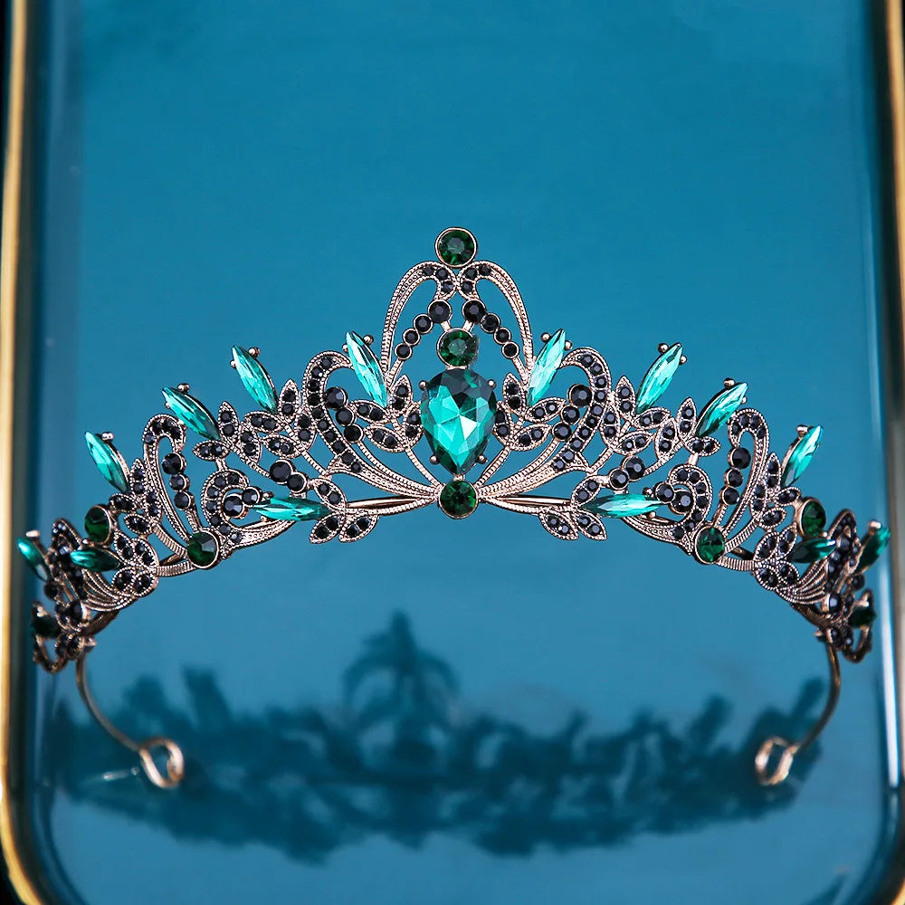 Baroque Princess Bridal Crown Purple Pink Crystal Tiara