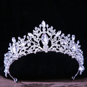 Baroque Princess Queen Bridal Crown Purple Crystal Tiara
