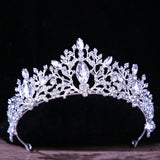 Baroque Princess Queen Bridal Crown Purple Crystal Tiara