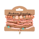 Bohemian Acrylic Crystal Beads Bracelet Multicolor Elastic Rope Strand