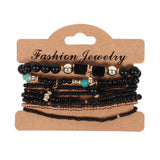 Bohemian Acrylic Crystal Beads Bracelet Multicolor Elastic Rope Strand