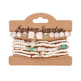 Bohemian Acrylic Crystal Beads Bracelet Multicolor Elastic Rope Strand