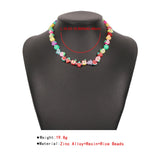 Bohemian Multicolor Resin Fruit Pendant Necklace for Women