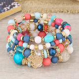 Pink Crystal Heart Charm Bracelet Ethnic Tree Of Life Wrap