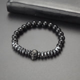 Crown Skull King Charm Bracelets CZ Beads His and Hers Bracelets