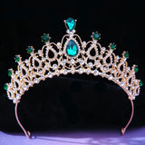 Bridal Pink Crystal Girls Tiara Crown For Women Princess Queen Rhinestone Crown 