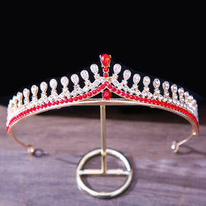 Girls Princess Bridal Crown Sky Crystal Tiara 7 Colors Rhinestone Crow