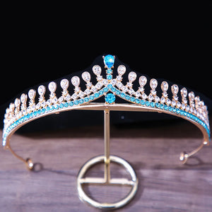 Girls Princess Bridal Crown Sky Crystal Tiara 7 Colors Rhinestone Crow
