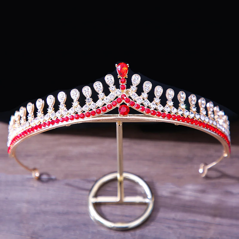 Girls Princess Bridal Crown Sky Crystal Tiara 7 Colors Rhinestone Crow