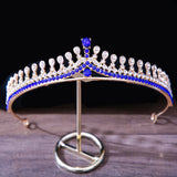 Girls Princess Bridal Crown Sky Crystal Tiara 7 Colors Rhinestone Crow