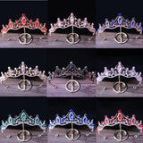Pink Crystal Crown Hair Jewelry Tiara Rhinestone Girls Party Wedding
