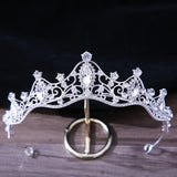 Pink Crystal Crown Hair Jewelry Tiara Rhinestone Girls Party Wedding