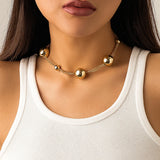 French Style Bohemian Pearl Beads Choker Necklace for Women Girls