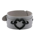 Gothic Heart Pendant Leather Wrap Bracelet Vintage Punk Sport Bangle