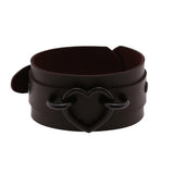 Gothic Heart Pendant Leather Wrap Bracelet Vintage Punk Sport Bangle