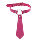 Gothic PU Leather Bow Tie Collar Choker Necklace Punk Bondage Collars