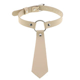 Gothic PU Leather Bow Tie Collar Choker Necklace Punk Bondage Collars