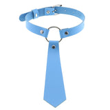 Gothic PU Leather Bow Tie Collar Choker Necklace Punk Bondage Collars
