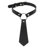 Gothic PU Leather Bow Tie Collar Choker Necklace Punk Bondage Collars