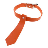 Gothic Punk PU Leather Torques Bow Tie Choker Necklace