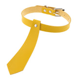 Gothic Punk PU Leather Torques Bow Tie Choker Necklace