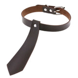 Gothic Punk PU Leather Torques Bow Tie Choker Necklace