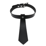 Gothic Punk PU Leather Torques Bow Tie Choker Necklace