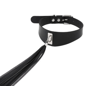 Harajuku Tassel Choker Leather Torques Necklace Vintage Statement Collar
