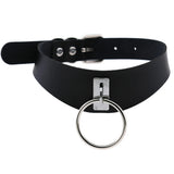 Harajuku PU Leather Choker Necklace Punk Gothic Pendant Tassel Necklace