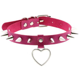 Harajuku Girls Red PU Leather Necklace Gothic Vintage Choker