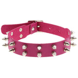 Harajuku Girls Red PU Leather Necklace Gothic Vintage Choker