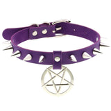Harajuku PU Leather Choker Necklace Punk Gothic Collar Pendant Jewelry