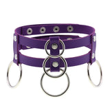 Harajuku PU Leather Choker Necklace Punk Gothic Collar Pendant Jewelry