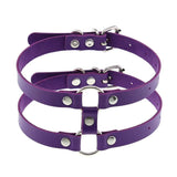 Harajuku PU Leather Choker Necklace Punk Gothic Collar Pendant Jewelry
